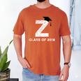 Class Of 2018 Last Name Letter Z Graduation Men's Comfort Colors T-Shirt Yam