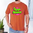 Class Of 2024 Senior Fresh Retro 90s TV Style Graduation Men's Comfort Colors T-Shirt Yam