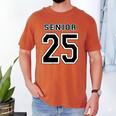 Class Of 2025 High School Senior 25 On Back Graduation Men's Comfort Colors T-Shirt Yam