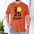 Class Of 2025 Softball Senior Graduation Graduate Women Men's Comfort Colors T-Shirt Yam