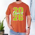 Class Of 2026 Graduation Varsity Lime Green Letters Men's Comfort Colors T-Shirt Yam