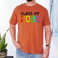 Class Of 2031 Pre-K -12th Grade Hand Prints Space Graduation Men's Comfort Colors T-Shirt Yam
