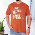 I Like Coffee Introvert Coffee Lovers Sarcastic Humor Men's Comfort Colors T-Shirt Yam