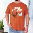 Cool Chicken Art For Men Women Dad Rooster Chicken Farmer Men's Comfort Colors T-Shirt Yam