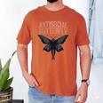 Cryptid Cryptozoology Mothman Introvert -Adults Butterfly Small Crew Neck Classic Fit Short Sleeve Polyester 100 Printed Blended Fabric Men's Comfort Colors T-Shirt Yam