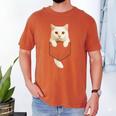 Cute Cat Pocket Cat Mom Cat Dad Cat Lover Men's Comfort Colors T-Shirt Yam