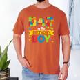 Dad Of The Birthday Boy Master Builder Kids Building Blocks Men's Comfort Colors T-Shirt Yam Dad Of The Birthday Boy Master Builder Kids Building Blocks Men's Comfort Colors T-Shirt Yam
