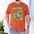 Dad Of The Birthday Boy T Rex Dinosaur Family Party Men's Comfort Colors T-Shirt Yam