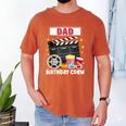 Dad Birthday Crew Movie Night Theme Matching Party Men's Comfort Colors T-Shirt Yam