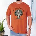 Dad Father Memory And Memorial Tree Of Life With Heart Men's Comfort Colors T-Shirt Yam