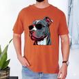 Dad Mom Cool Dog Sunglasses Pitbull Men's Comfort Colors T-Shirt Yam