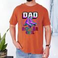 Dad Of Roller Girl Roller Skating Birthday Matching Family Men's Comfort Colors T-Shirt Yam Dad Of Roller Girl Roller Skating Birthday Matching Family Men's Comfort Colors T-Shirt Yam