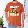 Daddy Of The Birthday Boy Dinosaur Construction Worker Truck Men's Comfort Colors T-Shirt Yam