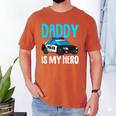 Daddy Is My Hero Police Toddler Police Officer Cop Boys Kids Men's Comfort Colors T-Shirt Yam