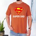 DC Comics Superman Father's Day Super Dad Logo Men's Comfort Colors T-Shirt Yam