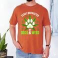 Dogs And Weed Dad Mom Dog Lover Cannabis Marijuana For Men Women Men's Comfort Colors T-Shirt Yam