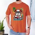 English Bulldog Reading a Book Dog Men's Comfort Colors T-Shirt Yam English Bulldog Reading a Book Dog Men's Comfort Colors T-Shirt Yam