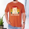 Ew People Introvert Cat Lover Crazy Colorful Cat Lady Men's Comfort Colors T-Shirt Yam