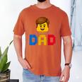 Family Dad Master Builder Building Bricks Blocks Fathers Day Men's Comfort Colors T-Shirt Yam