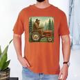 Farmer Men Tractor Rancher Farm Dad Distressed Men's Comfort Colors T-Shirt Yam