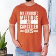 My Favorite Meetings Are Cancelled Ones Introvert Men's Comfort Colors T-Shirt Yam