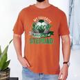 My Favorite Soccer Player Calls Me Stepdad Father's Day Men Men's Comfort Colors T-Shirt Yam