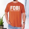 Fear Of Being Included Fobi Sarcastic Women Introvert-Chic Men's Comfort Colors T-Shirt Yam