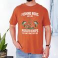 Fishing Rods Are Like Potato Chips Dad Fisherman Men's Comfort Colors T-Shirt Yam