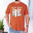 Never Forget VHS Tape Cassette Floppy Disk Nostalgia 80s 90s Men's Comfort Colors T-Shirt Yam Never Forget VHS Tape Cassette Floppy Disk Nostalgia 80s 90s Men's Comfort Colors T-Shirt Yam