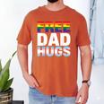 Free Dad Hugs Pride Flag Month LGBTQ Transgender Support Men's Comfort Colors T-Shirt Yam