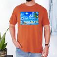 Frutiger Aero Beach Y2k Aesthetic Palm Tree Sand Ocean Men's Comfort Colors T-Shirt Yam