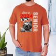 Fun Trendy UFO Sloth Graduation Class Of 2024 Senior Men's Comfort Colors T-Shirt Yam
