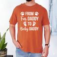 From Fur Daddy To Baby Daddy Quote Dad Pregnancy Men's Comfort Colors T-Shirt Yam