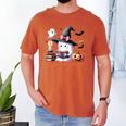 Ghost Reading Book Coquette Bow Halloween Girl Toddler Kid Premium Men's Comfort Colors T-Shirt Yam