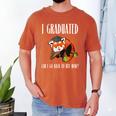 I Graduated Can I Go Back To Bed Sleepy Red Panda Graduation Men's Comfort Colors T-Shirt Yam