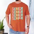 Groovy Senior Graduation Cute Groovy Senior Class Of 2024 Men's Comfort Colors T-Shirt Yam