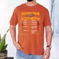 Handyman Hourly Rate Fathers Day Dad Men's Comfort Colors T-Shirt Yam