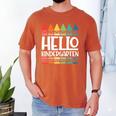 Hello Kindergarten First Day Back To School Graduation Men's Comfort Colors T-Shirt Yam