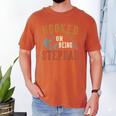 Hooked On Being Stepdad Father's Day Fishing Stepdad Men's Comfort Colors T-Shirt Yam