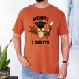 Hoot I Did It Grad Owl Holding Graduation Diploma Congrats Men's Comfort Colors T-Shirt Yam