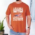 I'm A Dad Grandpa And A Veteran US Flag Veterans Day Men's Comfort Colors T-Shirt Yam