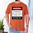 Introvert Warning Danger Do Not Pet Disturb Anti-Social Men's Comfort Colors T-Shirt Yam