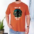 Just Me And My Yeti Retro Sunset Mountain Hiking Introvert Men's Comfort Colors T-Shirt Yam Just Me And My Yeti Retro Sunset Mountain Hiking Introvert Men's Comfort Colors T-Shirt Yam