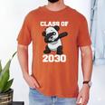 Kids Class Of 2030 Shirt Graduation Dabbing Panda Shirt Men's Comfort Colors T-Shirt Yam