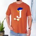 Kids Initial J Letter For Boys Preschool Graduation Kindergarten Men's Comfort Colors T-Shirt Yam