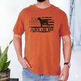 Lab Dad Distressed American Flag Patriotic Dog Men's Comfort Colors T-Shirt Yam