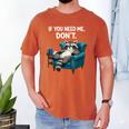 Lazy Raccoon Sarcastic Introvert Humor Japanese Animal Men's Comfort Colors T-Shirt Yam