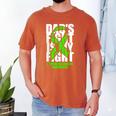 Lymphoma Cancer Awareness Lime Green Ribbon Dad's Fight Men's Comfort Colors T-Shirt Yam
