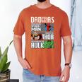 Marvel Father's Day Spider-Man Thor Hulk Dad Attributes Men's Comfort Colors T-Shirt Yam