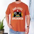 New Dad Shirt Dad Level 4 Unlocked For 4 Kids Gaming Men's Comfort Colors T-Shirt Yam